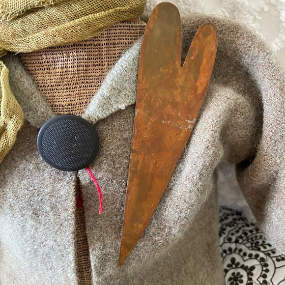 Primitive Handmade Folk Art Raggedy Ann Doll “Turnip” - Picture 4 of 10